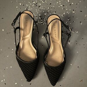 Primark Black Textured Heels